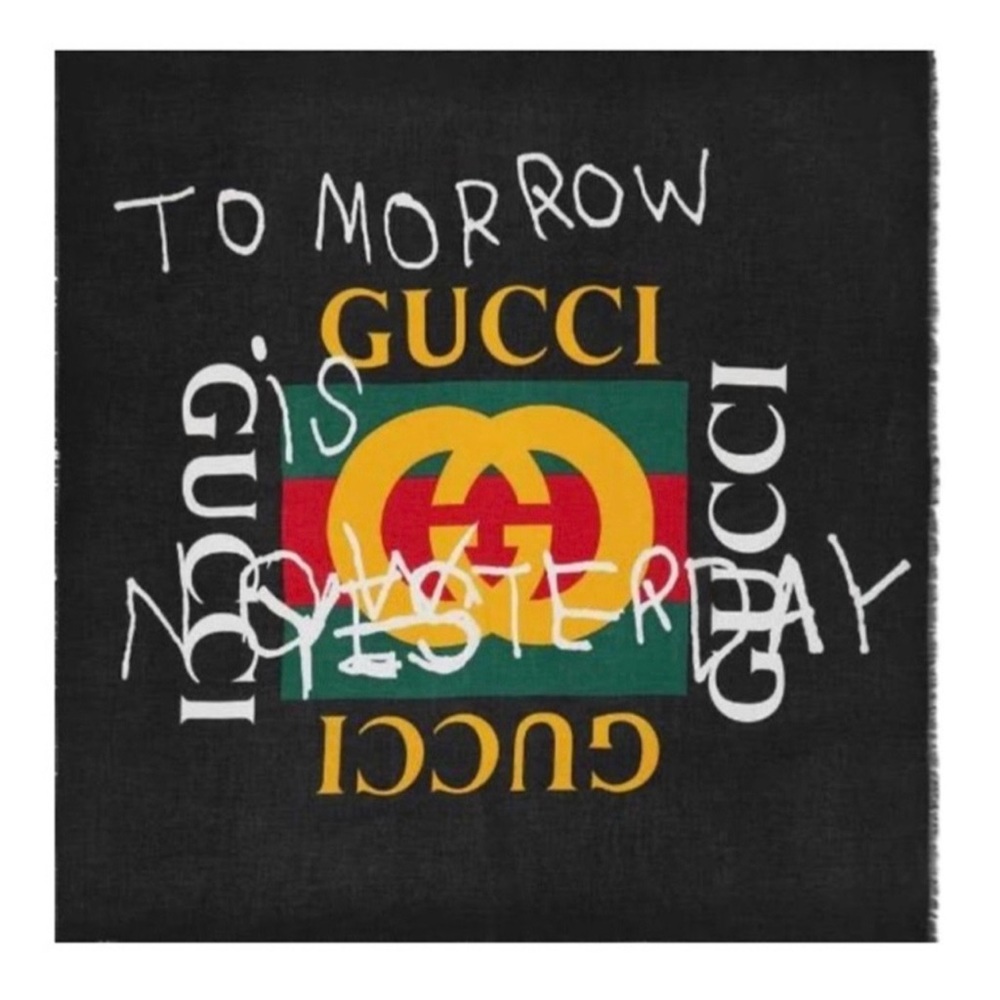 GUCCI Tomorrow Is Now Yesterday 2018 Scarf w/ Tags